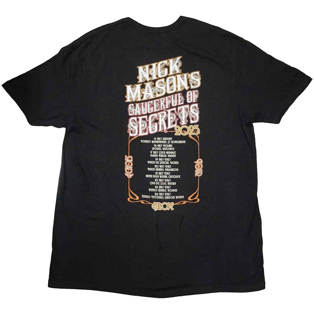 Nick Mason's Saucerful Of Secrets - Europe Tour 2023 Heren Tshirt - Zwart